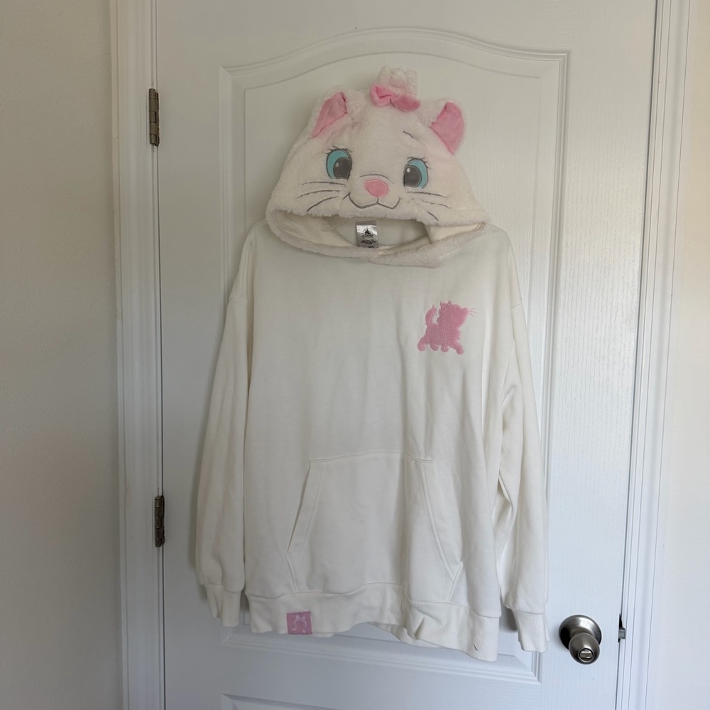 Disney White Cat Hoodie Jacket